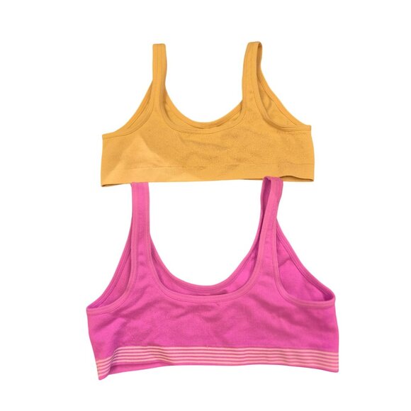 Hanes Girls' Seamless ComfortFlex Fit Cozy Pullover Bra 2-Pack, Magenta Quartz W - Picture 6 of 6